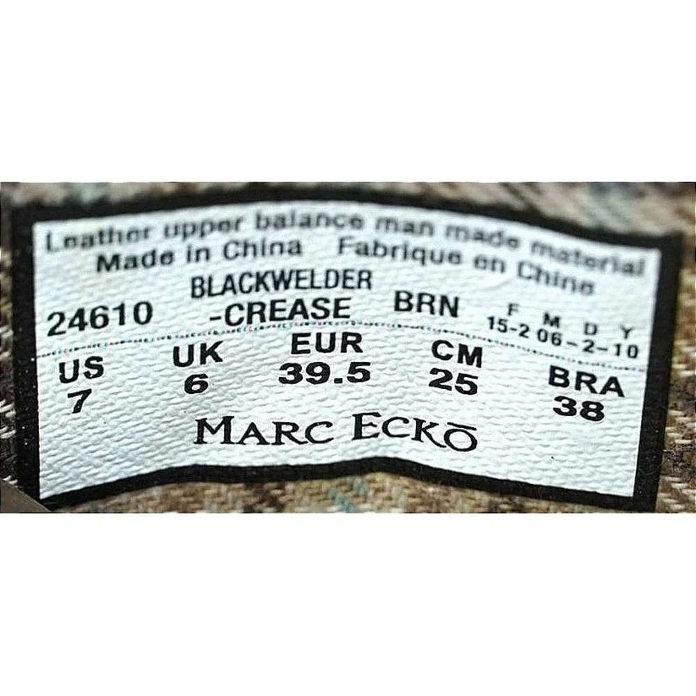 Rugged‎ Marc Ecko Blackwelder Crease Boots Men 7 Brown Buckle Moc Toe Combat Lug